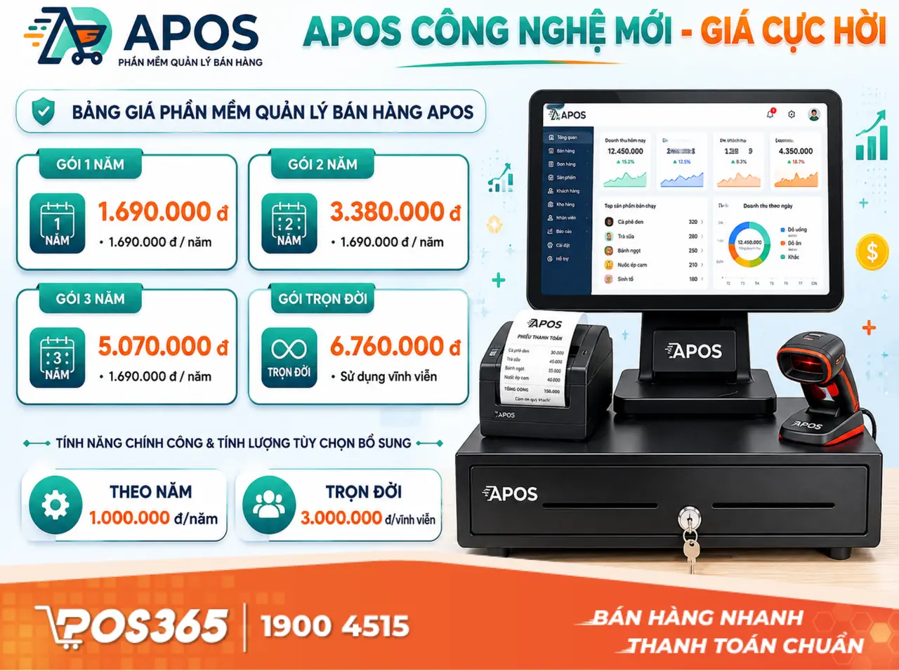 APos - Phần mềm quản lý quán bar