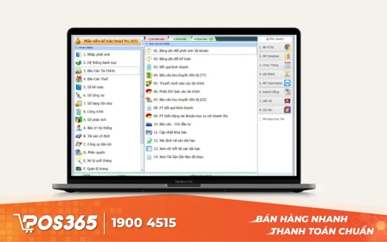 Phần mềm quản lý tài chính nhà hàng Smart Pro