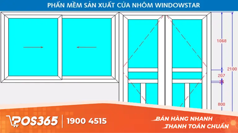 Phần mềm thiết kế sản xuất cửa nhôm, cửa nhựa window Star