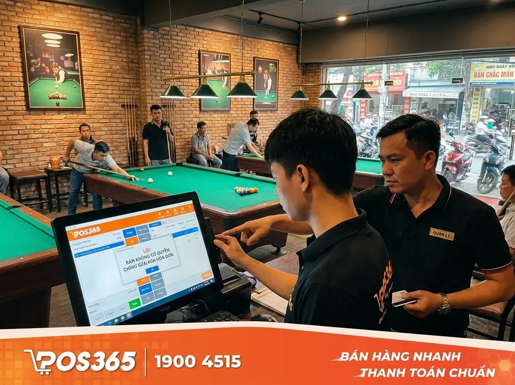 Phân quyền nhân viên chặt chẽ và chặn quyền tự ý sửa/xóa hóa đơn