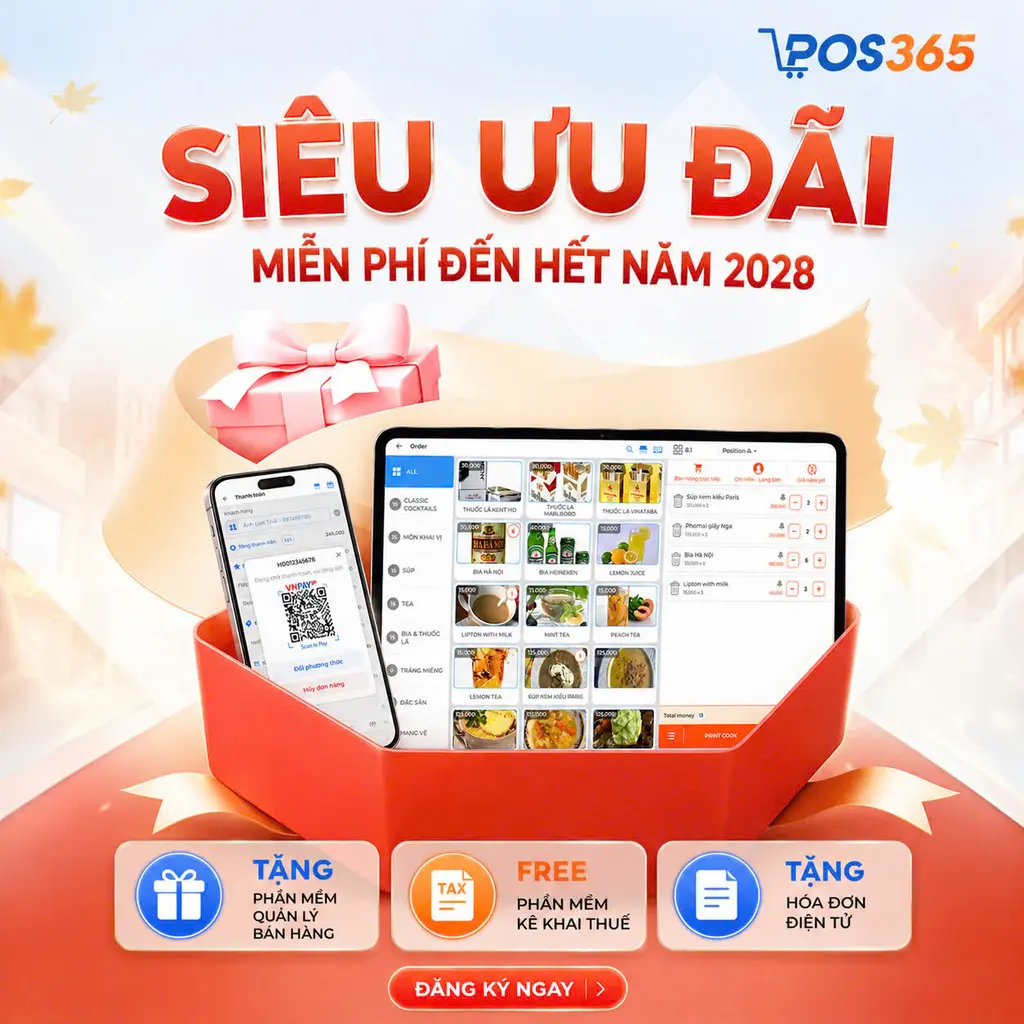 POS365 miễn ph&iacute; trọn bộ phần mềm quản l&yacute; b&aacute;n h&agrave;ng c&ugrave;ng ưu đ&atilde;i Thuế số 0 đồng