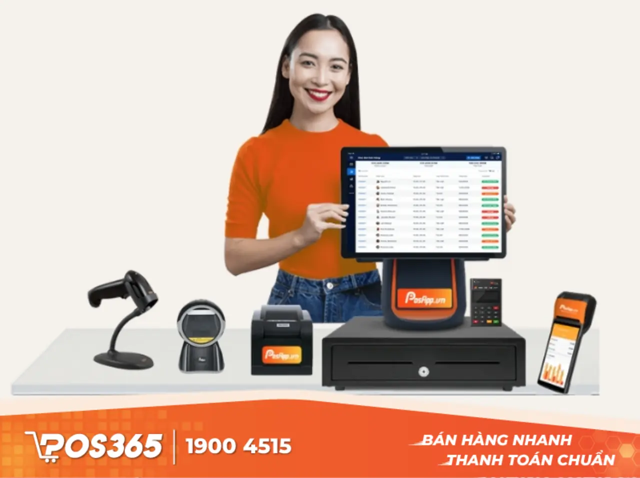 Phần mềm POS365 tương thích với nhiều thiết bị