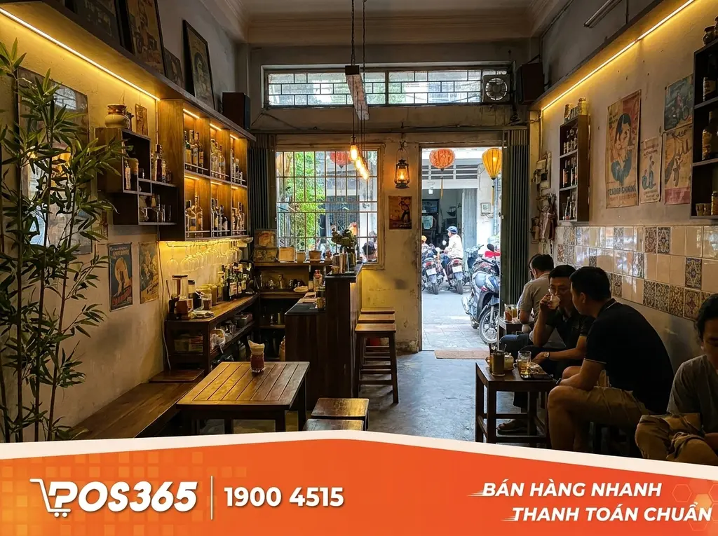 Quán bar mini diện tích nhỏ