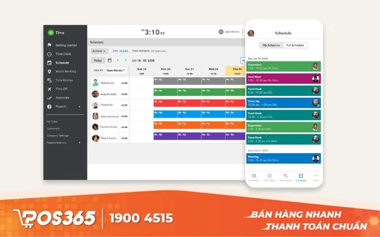 QuickBooks Time - Phần mềm chấm công tích hợp kế toán