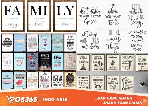 Tranh quotes - typography treo tường cho quán cafe