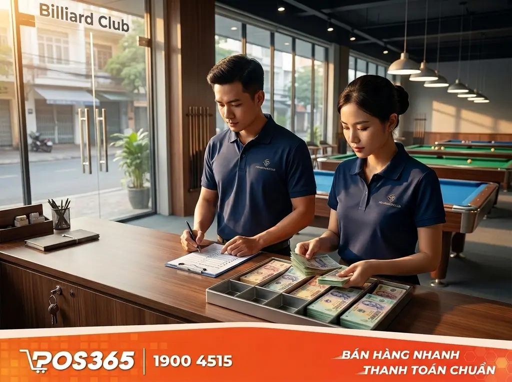 Quy tr&igrave;nh b&agrave;n giao ca nghi&ecirc;m ngặt chống thất tho&aacute;t cho qu&aacute;n bida
