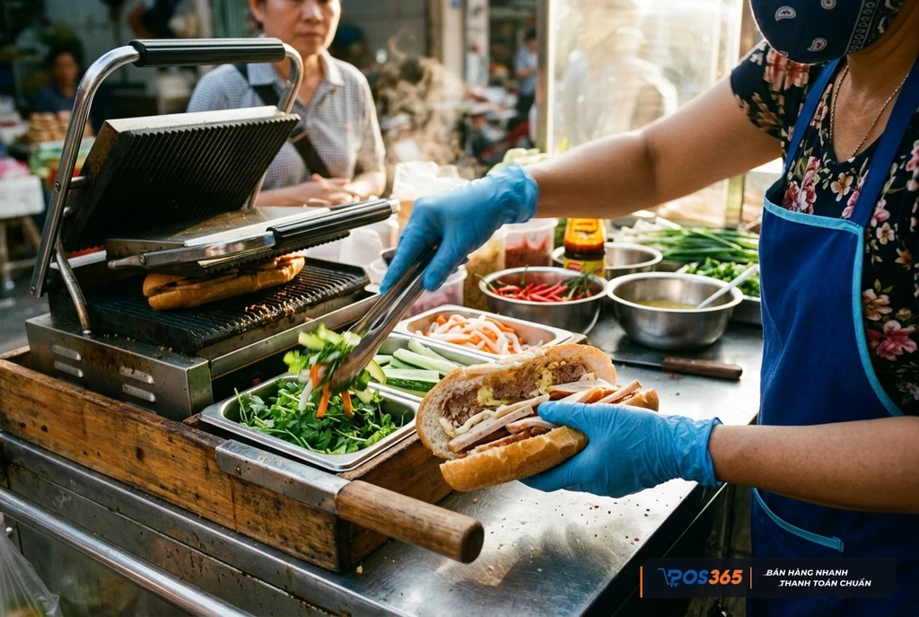 Quy trình ra món bánh mì siêu tốc dưới 45 giây