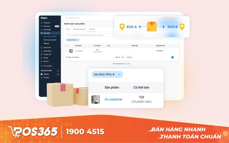 Sapo POS - Phần mềm bán hàng tích hợp quản lý kho online - offline