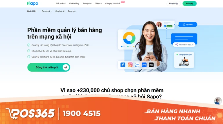 Sapo - Tối ưu cho nhà bán hàng đa kênh & vận chuyển