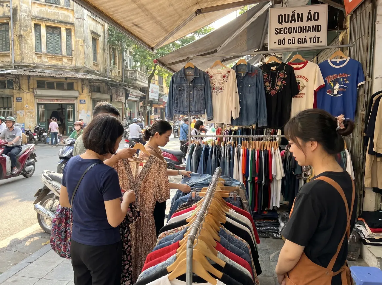 Buôn bán quần áo secondhand (Hàng thùng)