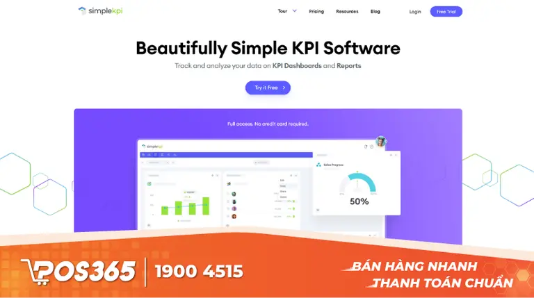 SimpleKPI - Giao diện trực quan, phù hợp mọi quy mô