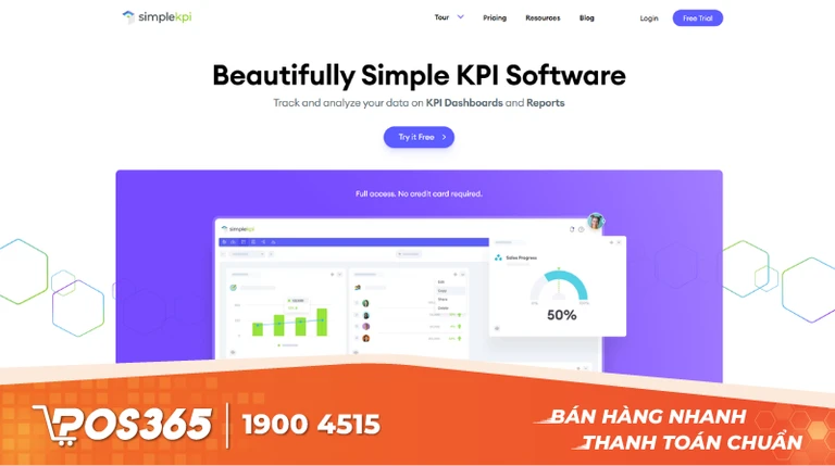 SimpleKPI - Giao di&ecirc;̣n trực quan, phù hợp mọi quy m&ocirc;