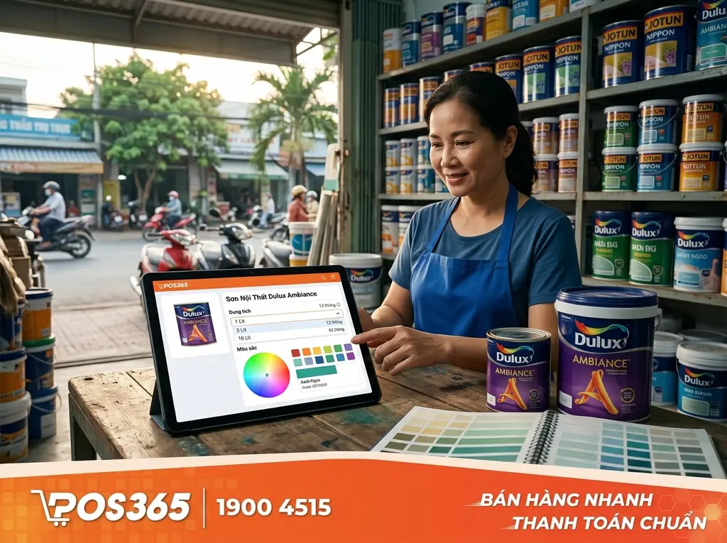 Số hóa quản lý hàng hóa theo thuộc tính (Màu sắc, Dung tích)