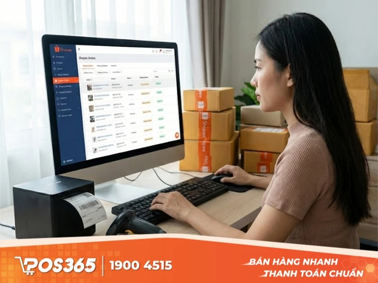 Sử dụng phần mềm quản l&yacute; đơn h&agrave;ng shopee