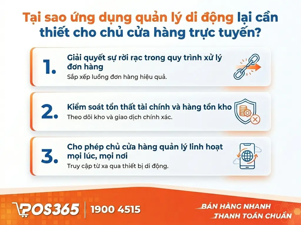 Tại sao chủ shop online không thể thiếu app quản lý trên điện thoại?