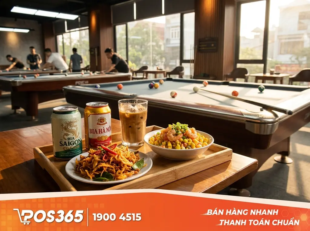 Tại sao dịch vụ F&B là mỏ vàng doanh thu của các quán bida?