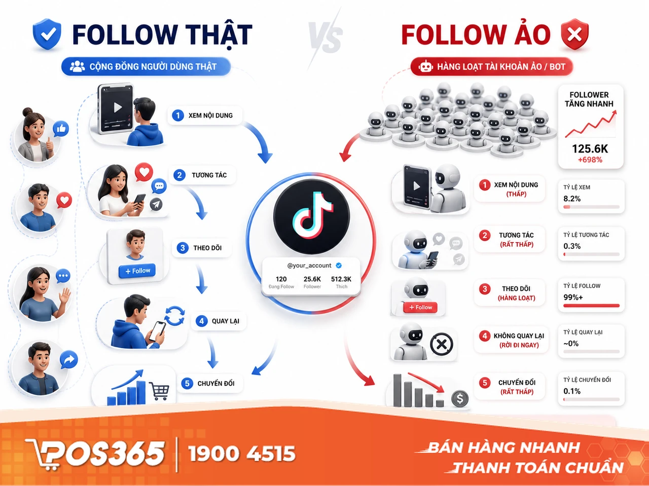 Tại sao không nên mua follow hay dùng tool ảo?