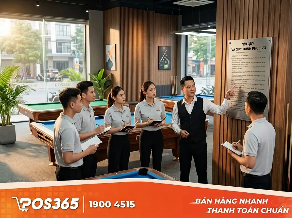 Tại sao quán bida cần thiết lập nội quy và quy trình đào tạo nhân viên bài bản?