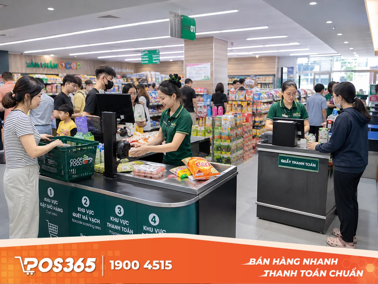 Tại sao siêu thị cần đầu tư bàn thu ngân chuyên dụng?