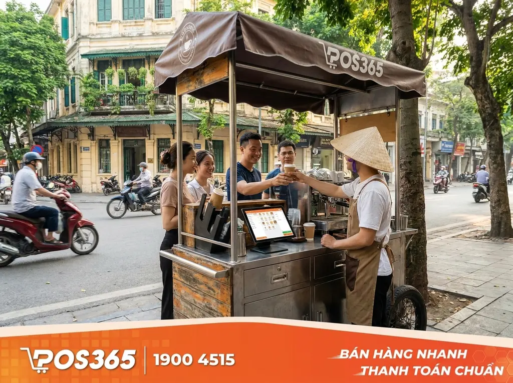 Bán cafe xe đẩy (Take away)