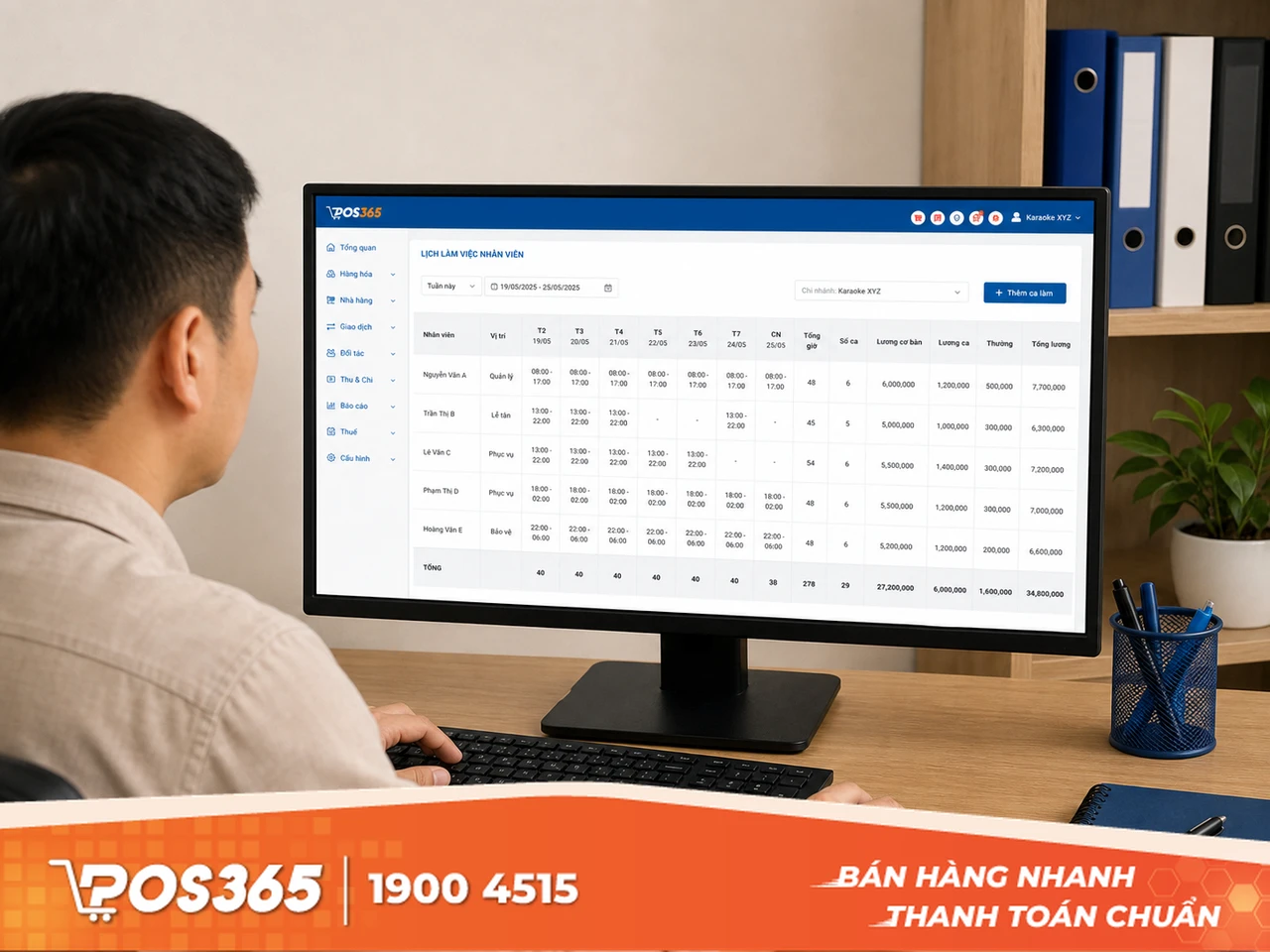 Tạo mẫu bảng chia ca làm việc bằng Excel đơn giản