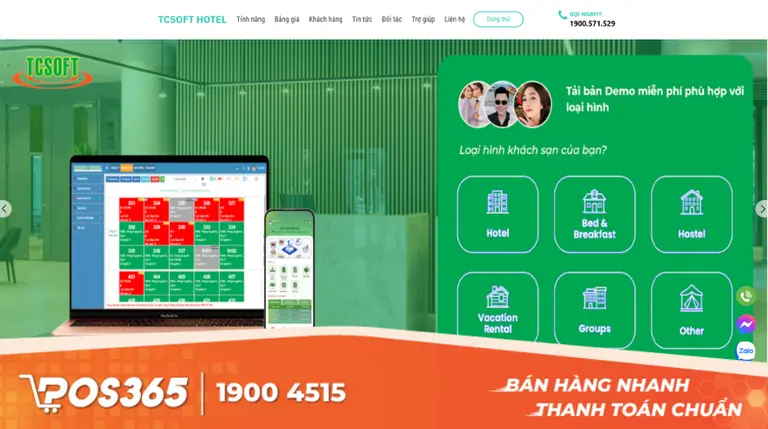 TCSOFT HOTEL: Phần mềm thuần Việt tối ưu nghiệp vụ