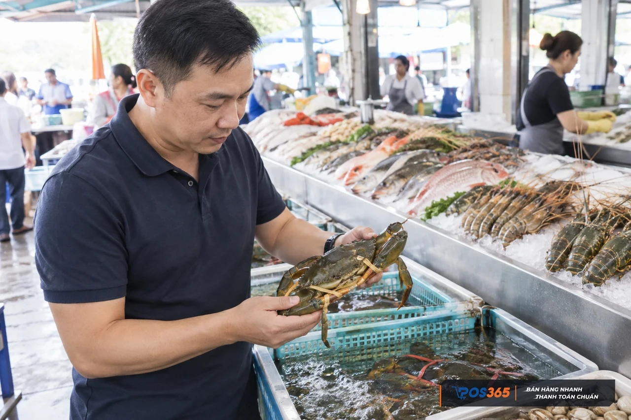 Thẩm định hải sản tươi sống cho quán