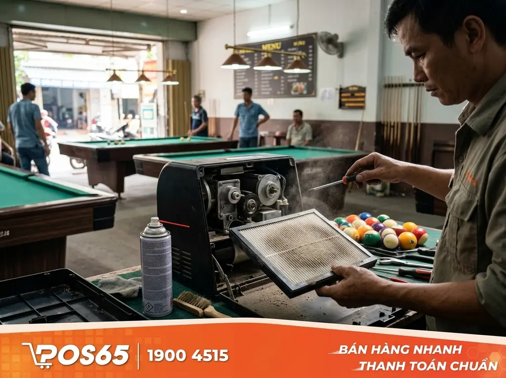 Th&aacute;o v&agrave; xịt rửa vỏ m&aacute;y c&ugrave;ng tấm lưới lọc bụi