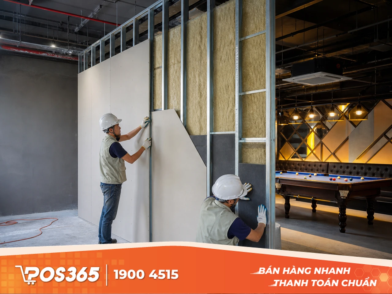 Thi công hệ vách tường cách âm đa lớp chuyên dụng