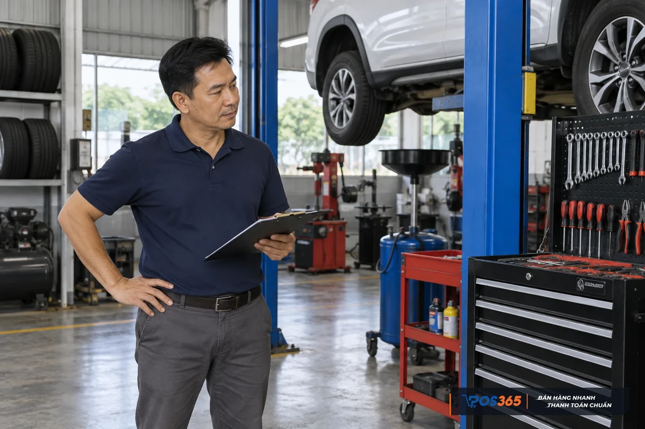 Thiết bị kỹ thuật cốt l&otilde;i cho gara &ocirc; t&ocirc;