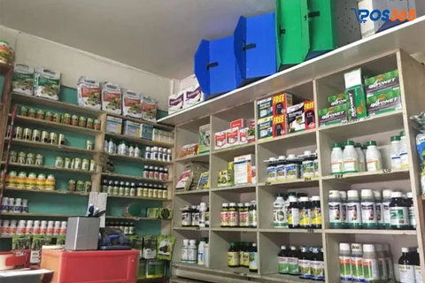 Mẫu thiết kế cửa h&agrave;ng vật tư n&ocirc;ng nghiệp ưu ti&ecirc;n sử dụng kệ