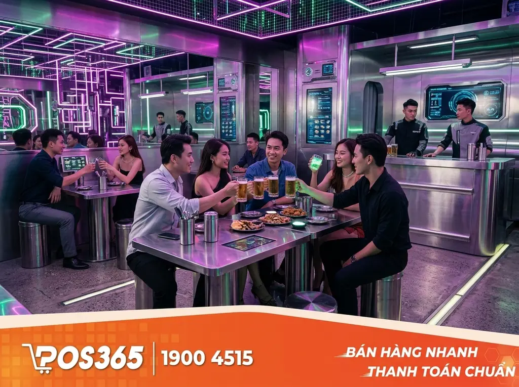 Thiết kế Cyberpunk - Kh&ocirc;ng gian nhậu tương lai