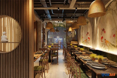 Mẫu thiết kế nhà hàng chay đẹp 11