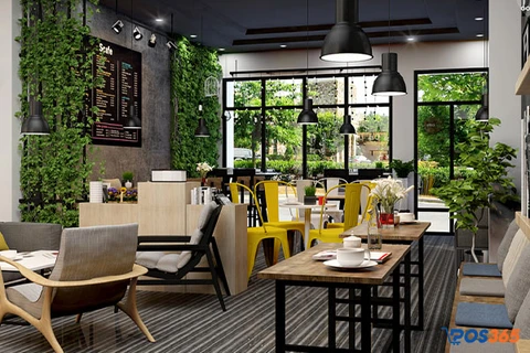 Mẫu thiết kế qu&aacute;n cơm văn ph&ograve;ng hiện đại