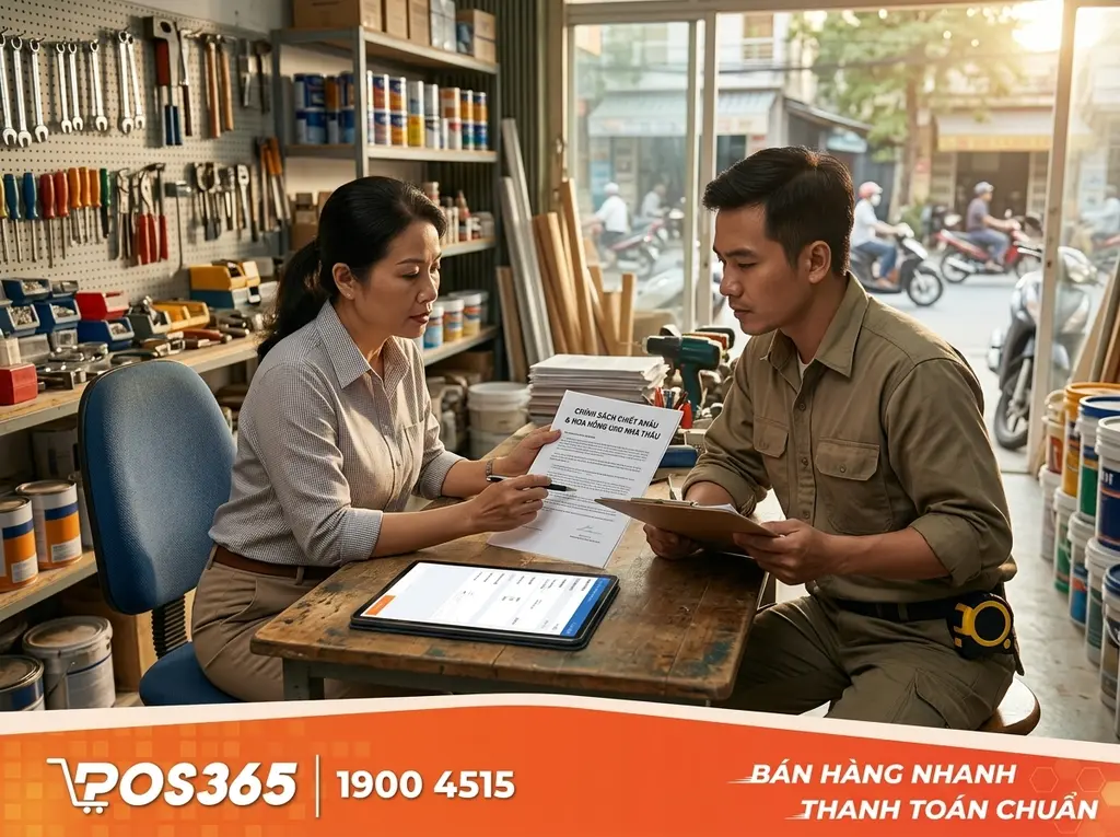 Thiết lập chính sách chiết khấu, hoa hồng rõ ràng cho thầu thợ