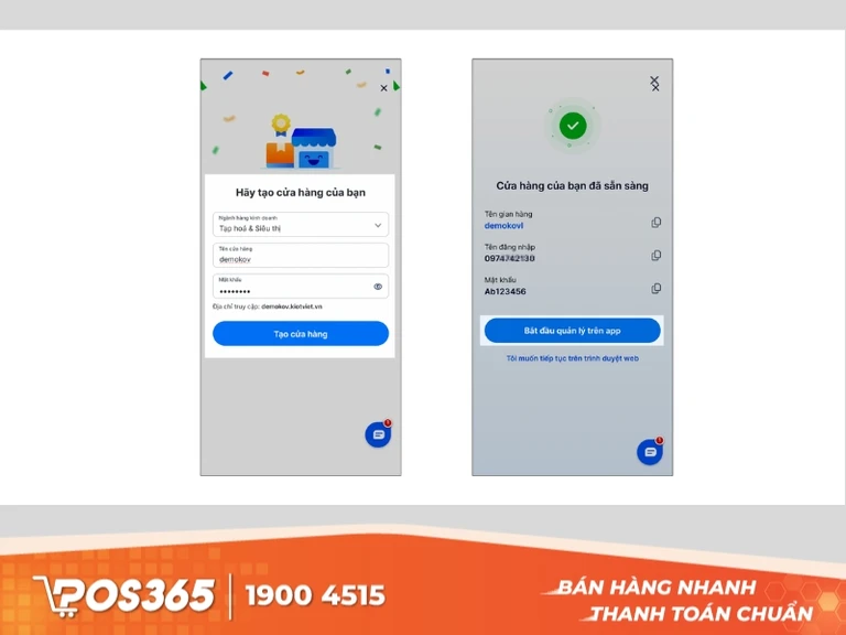 Thiết lập cửa hàng và hoàn tất
