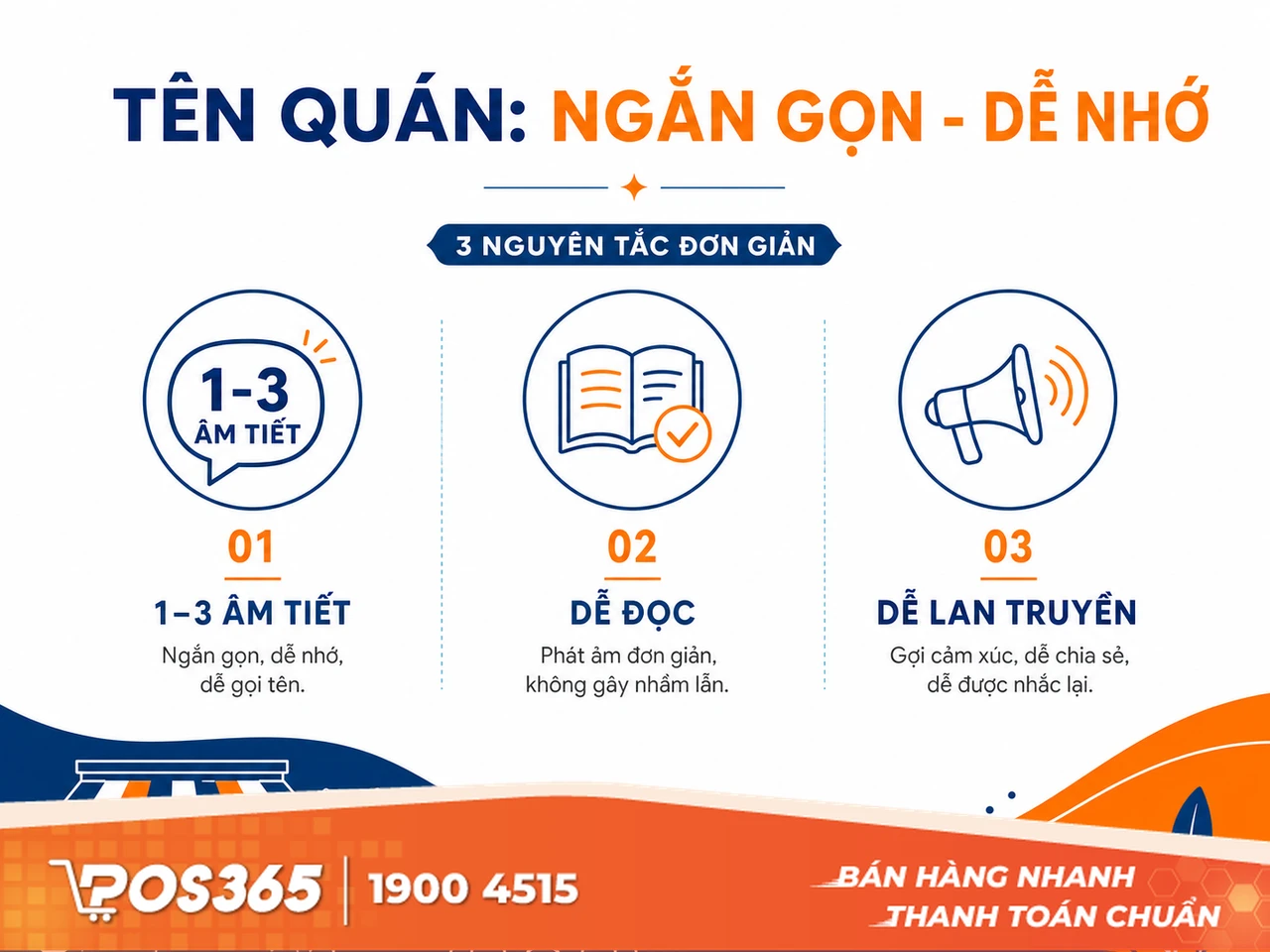Tiêu chí ngắn gọn, dễ phát âm và dễ nhớ