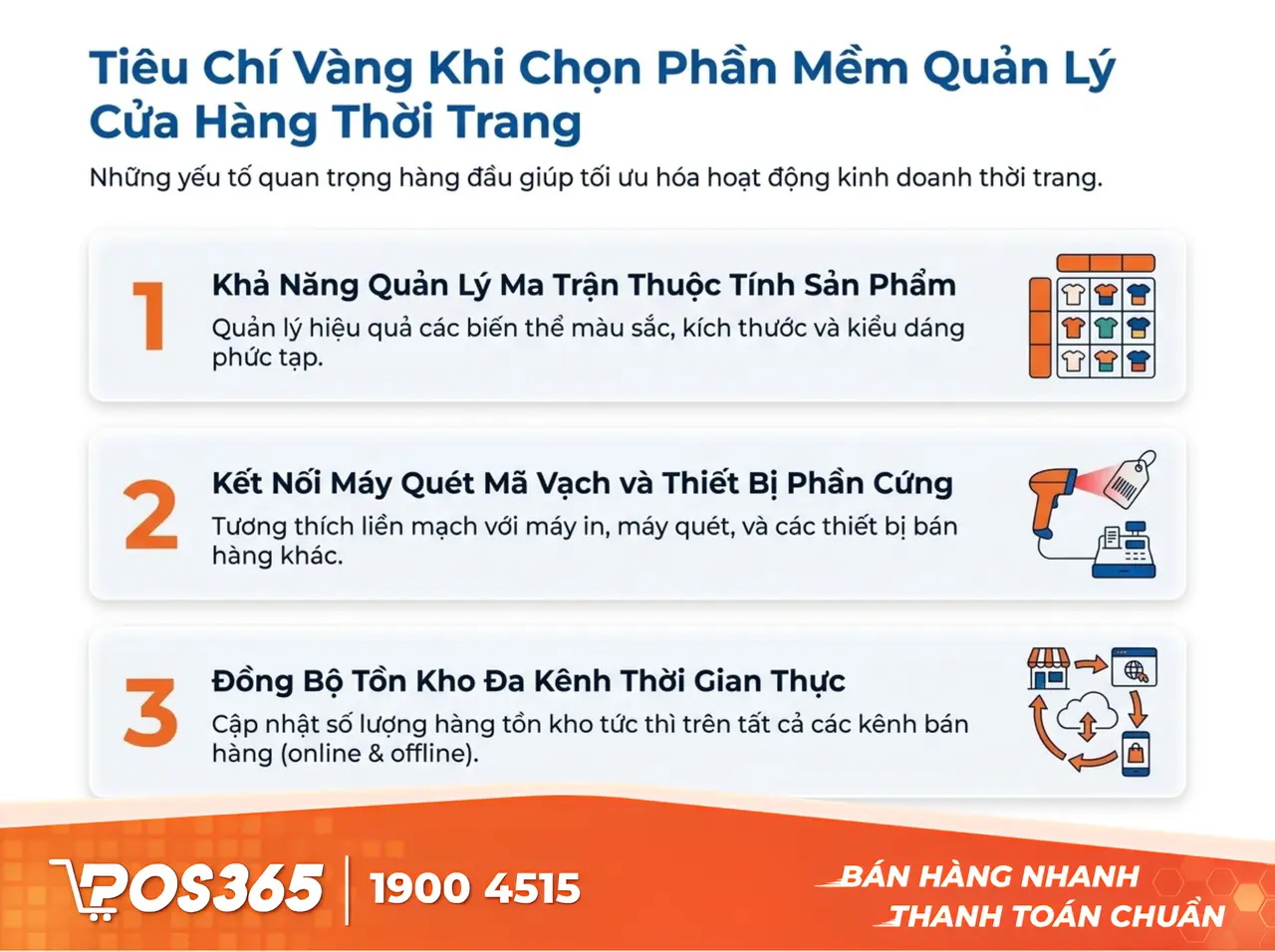 Tiêu chí "Vàng" khi chọn phần mềm quản lý shop thời trang