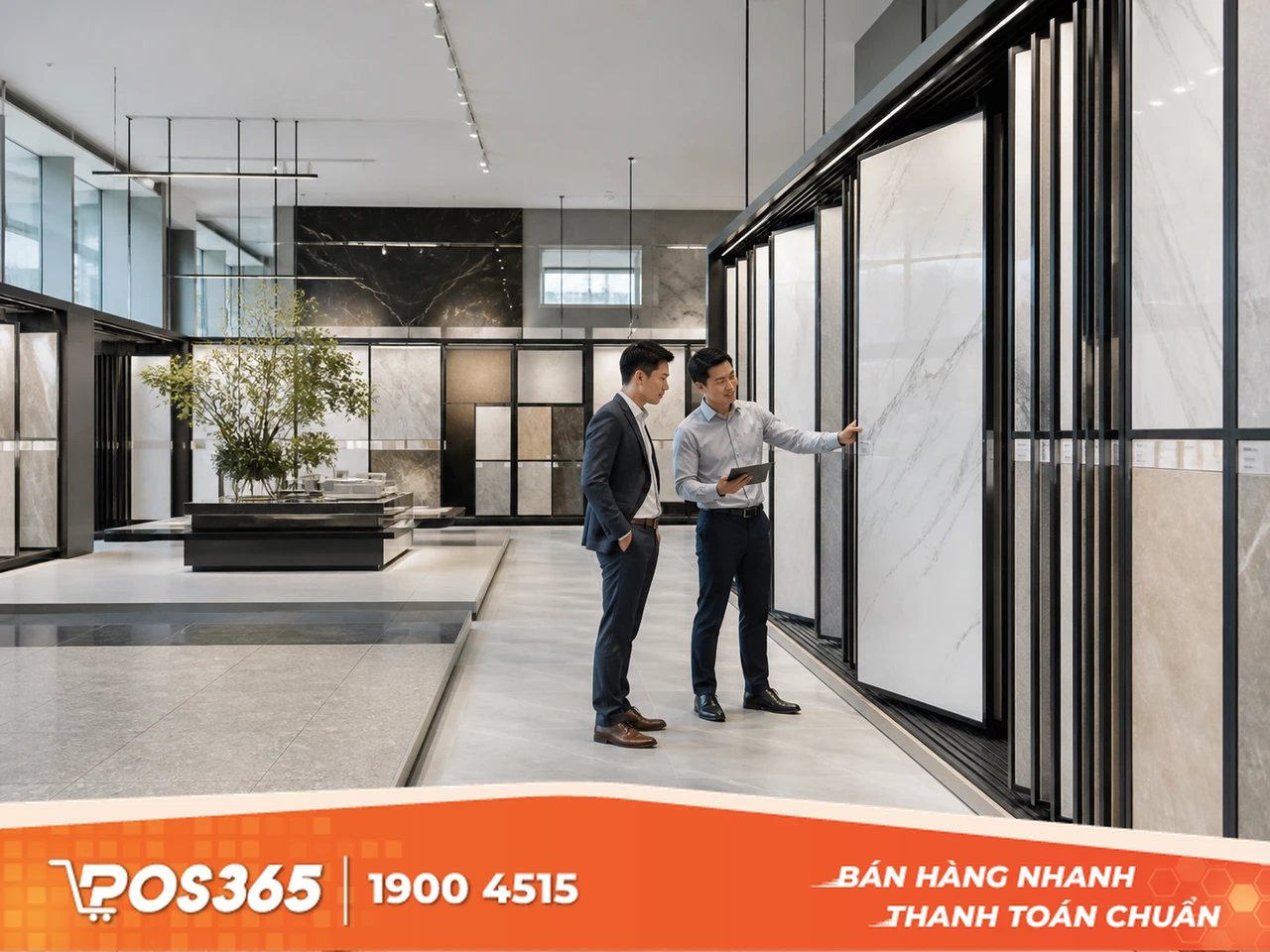 Tối ưu kh&ocirc;ng gian showroom trưng b&agrave;y gạch
