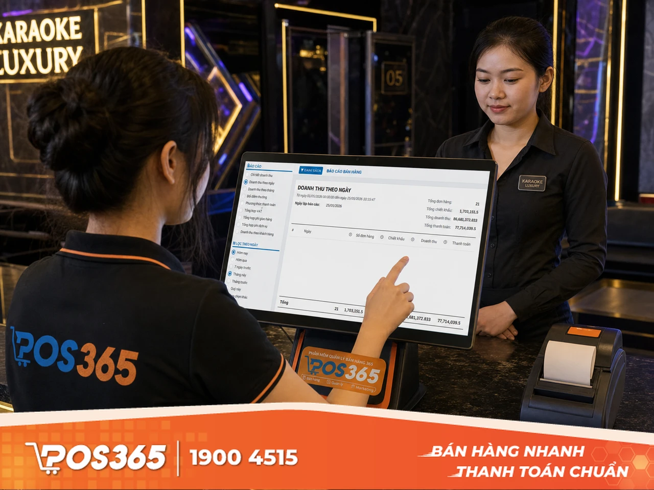 Tổng hợp hóa đơn và thực hiện lệnh chốt ca trên hệ thống