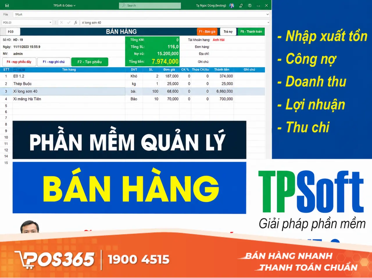 TPSoft (Nền tảng Excel) - Giải pháp cơ bản cho cửa hàng quy mô siêu nhỏ