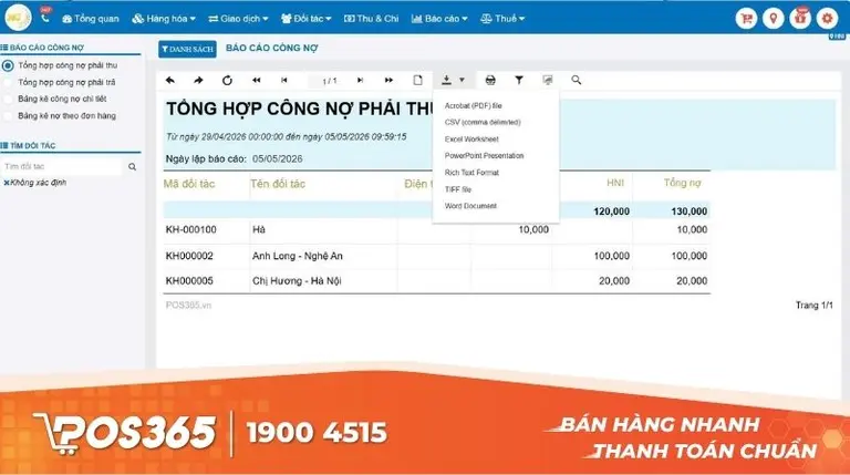 Trải nghiệm kiểm so&aacute;t c&ocirc;ng nợ chặt chẽ ngay tr&ecirc;n POS365