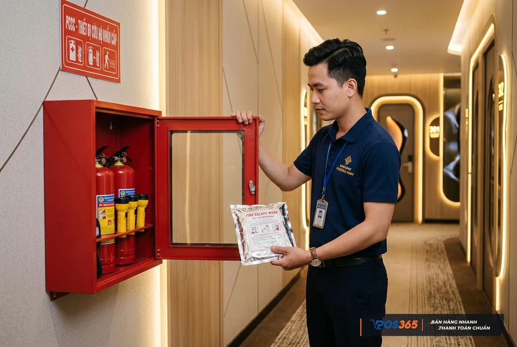 Hộp mặt nạ ph&ograve;ng độc v&agrave; thiết bị cứu hộ tại chỗ