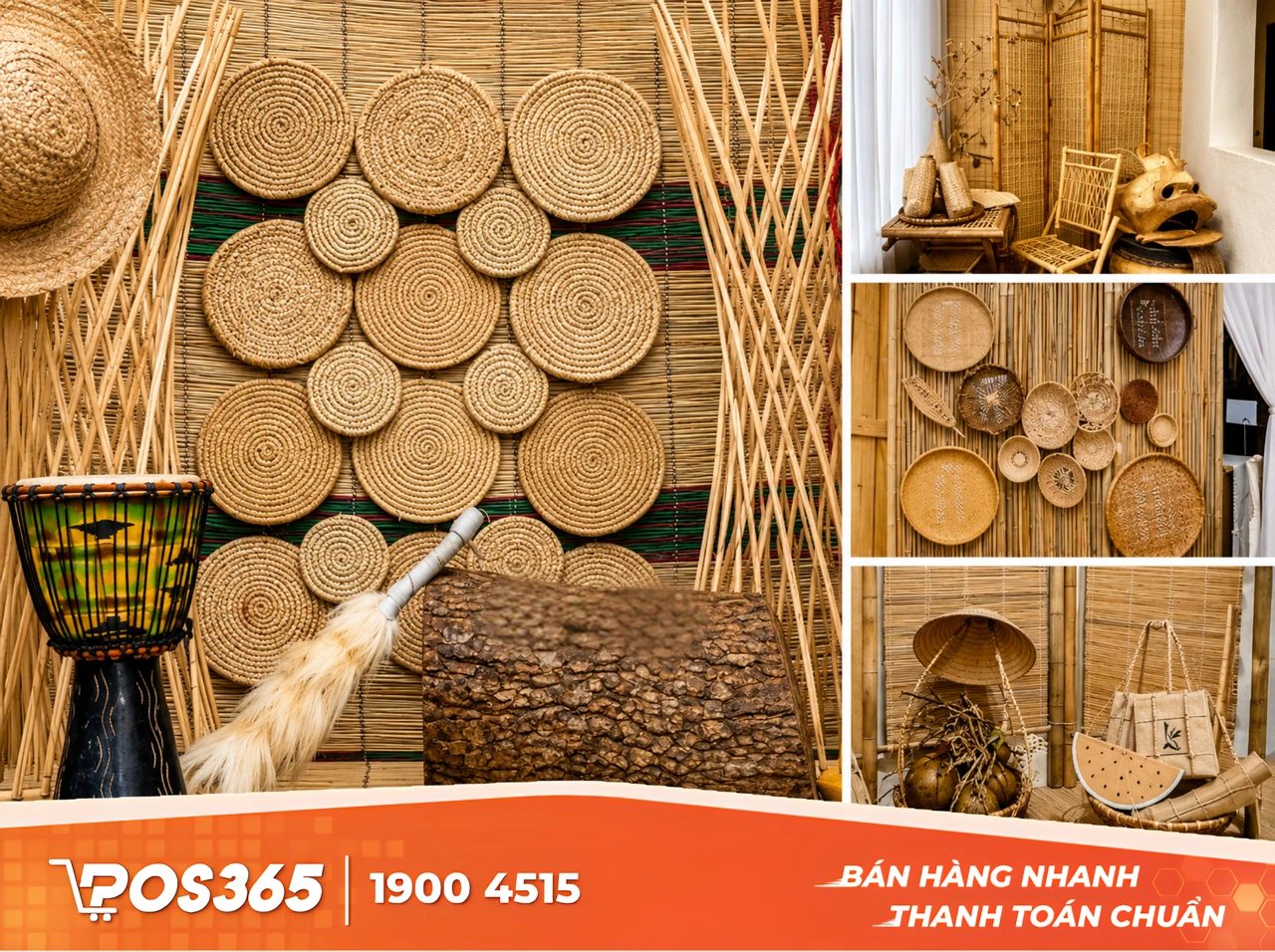 Trang trí bằng chất liệu dân gian mộc mạc