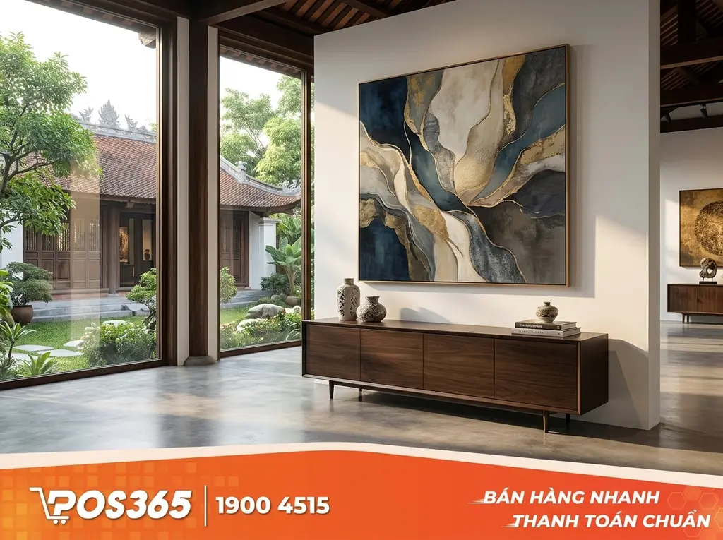 Tranh nghệ thuật trừu tượng: N&acirc;ng tầm sự sang trọng, tinh tế