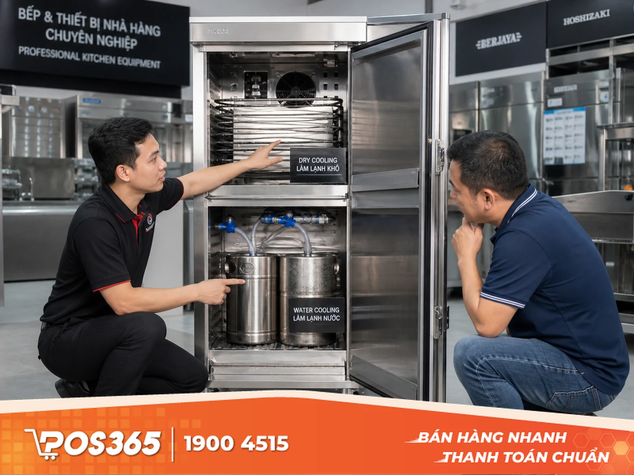 Tủ bảo quản bia hơi kết hợp chế độ khô và nước