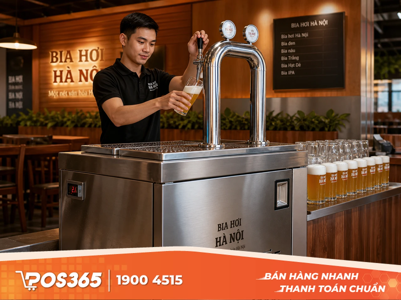 Tủ bảo quản bia hơi nước tháp rót U