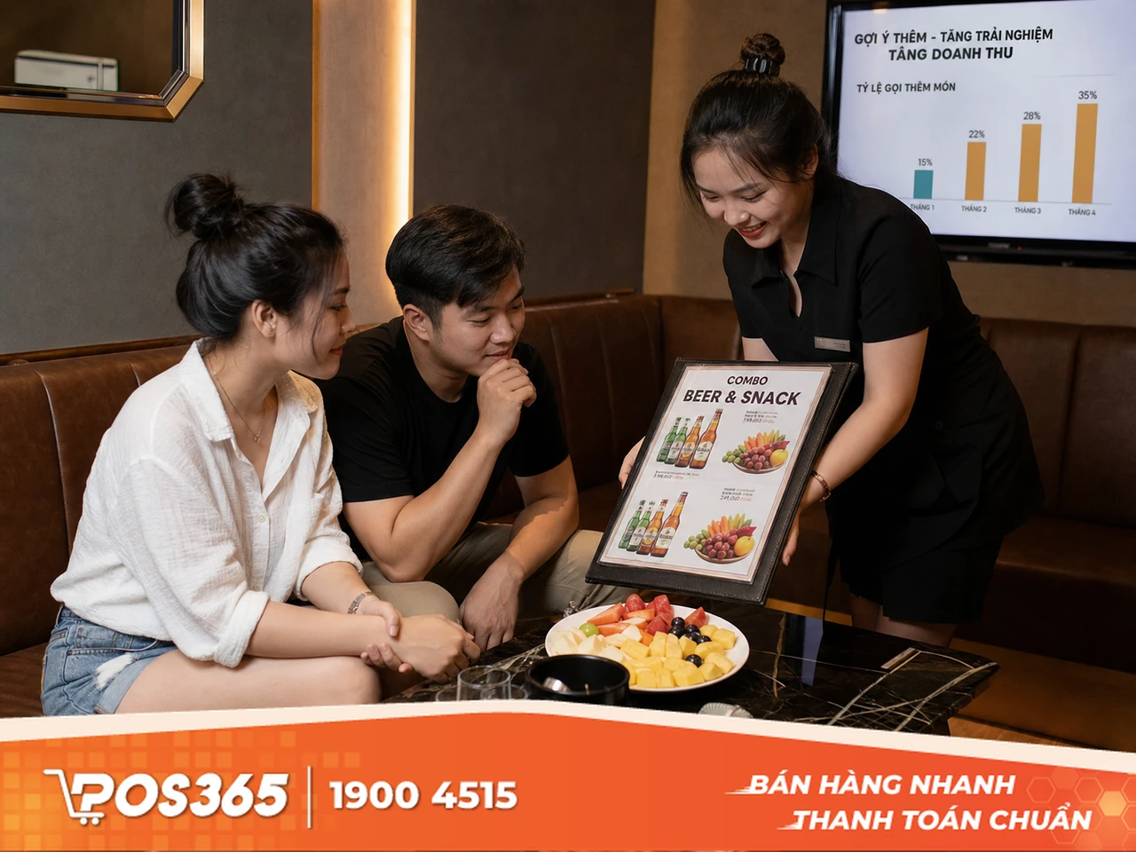 Tỷ lệ Upsell th&agrave;nh c&ocirc;ng Combo đồ uống & Đồ ăn k&egrave;m