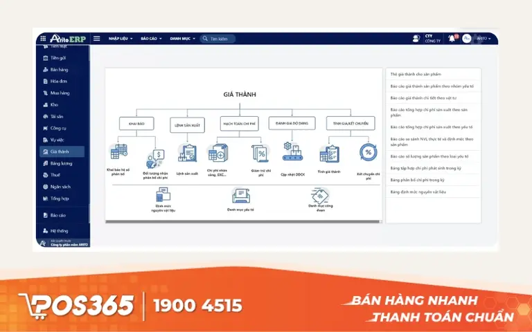 Ứng dụng kế toán nhà hàng Arito