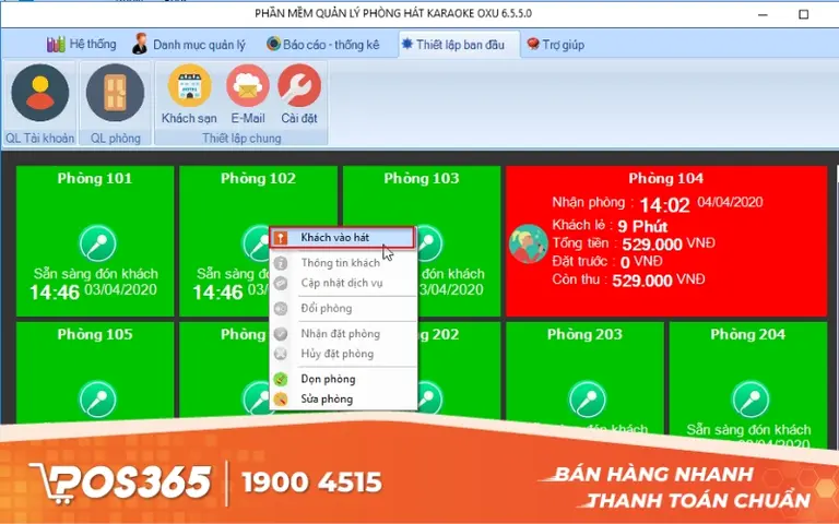 Ứng dụng quản lý quán hát OXU